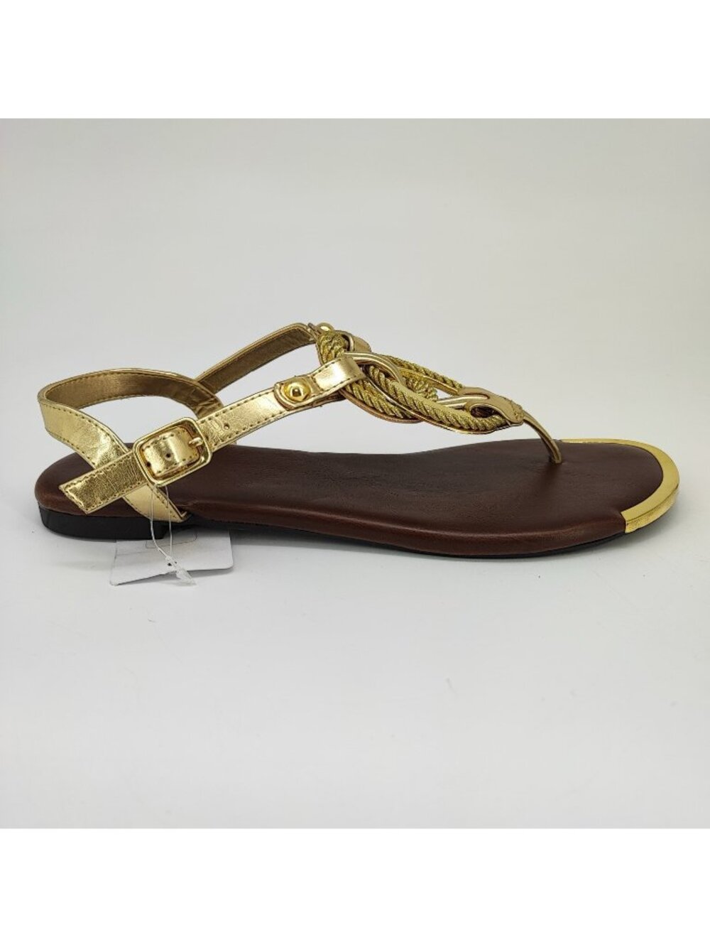 Mossimo Supply Co Women's Size 8 US Sandals Flat Boho Metallic Gold